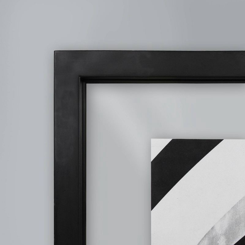 slide 2 of 5, 9" x 11" Single Picture Float Frame Black - Threshold™: Modern Wall Decor, MDF, Glass Pane, 1 ct