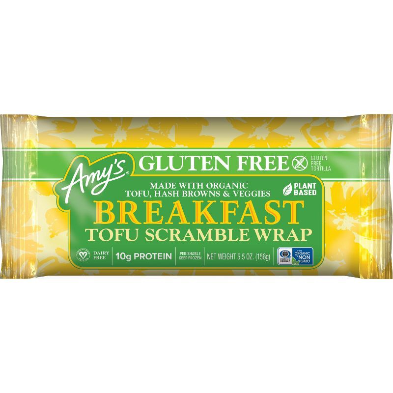 slide 1 of 4, Amy's Gluten Free Vegan Tofu Scramble Frozen Breakfast Wrap - 5.5oz, 5.5 oz