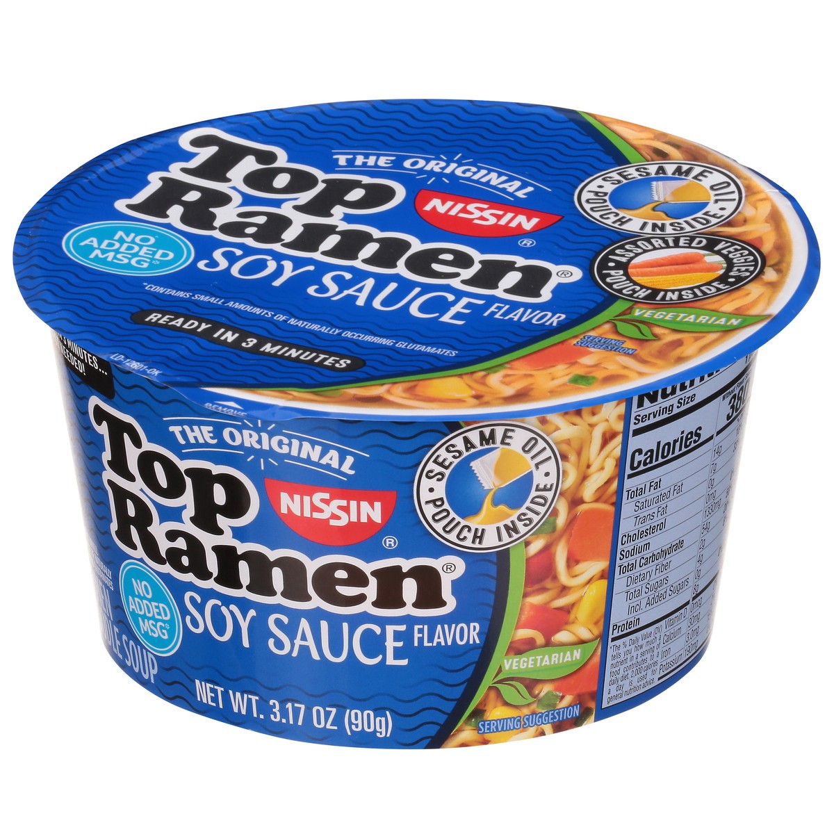 slide 5 of 9, Top Ramen Soy Sauce Ramen Noodle Soup, 3.17 oz