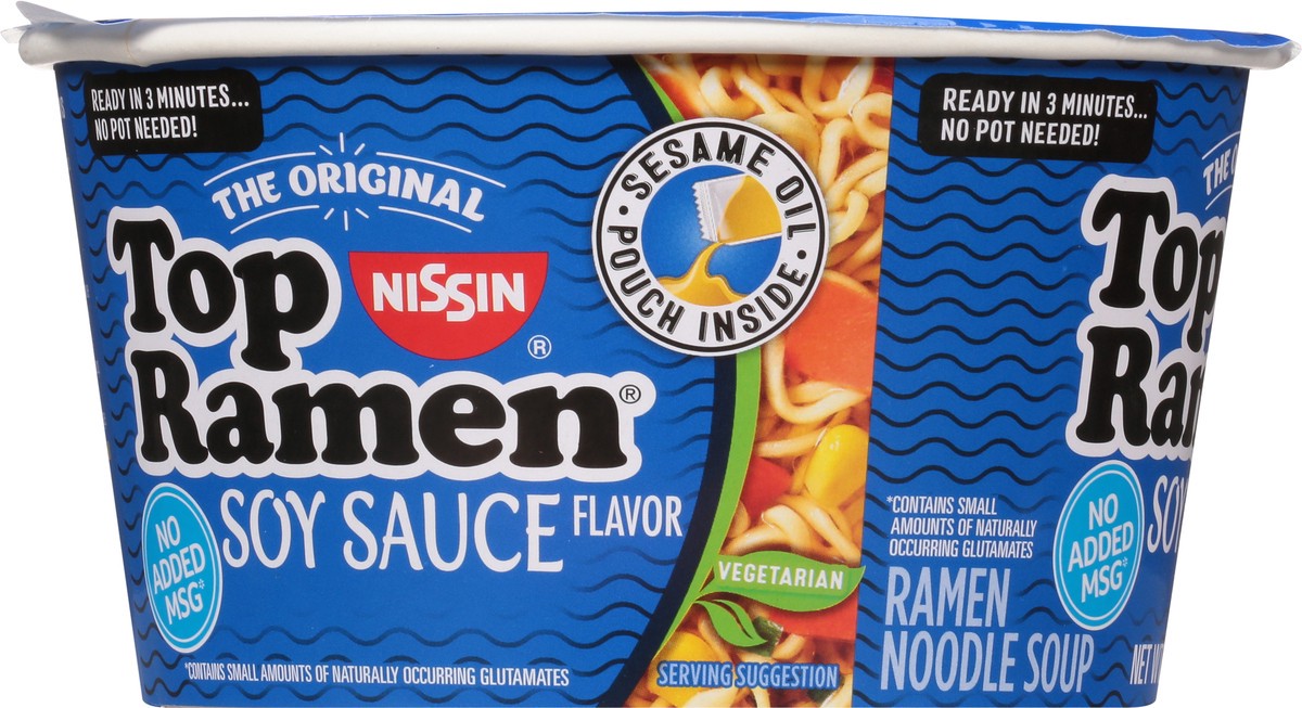 slide 7 of 9, Top Ramen Soy Sauce Ramen Noodle Soup, 3.17 oz