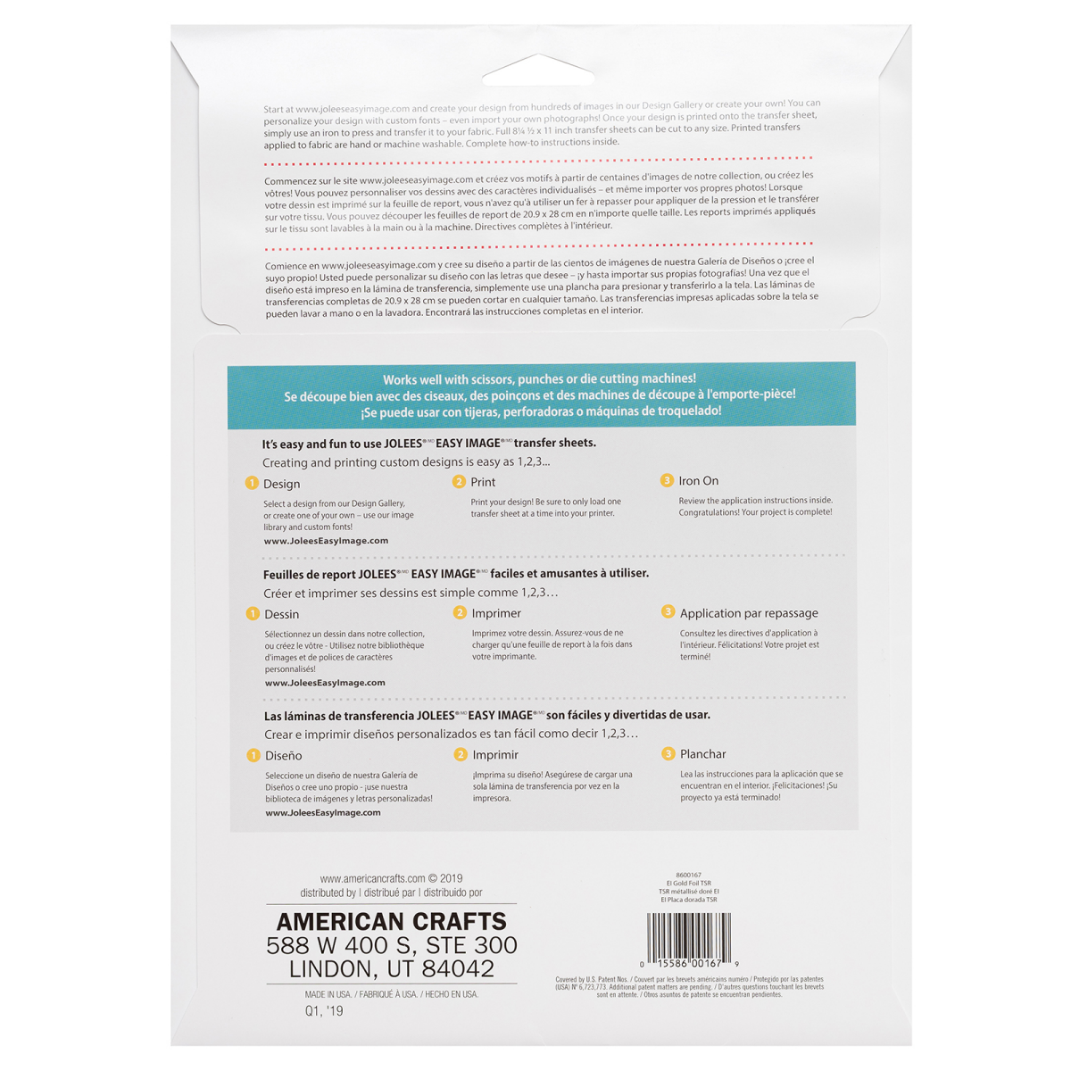 slide 2 of 2, Easy-Image Gold Foil Transfer Paper, 12.22