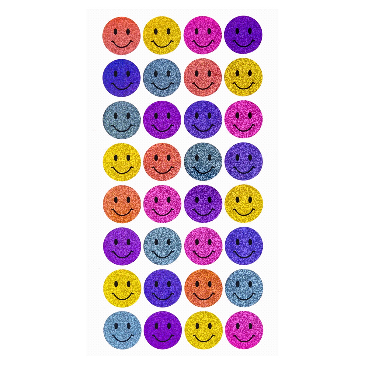 slide 1 of 1, EK Success Sticko Stickers Happy Faces, 32 ct