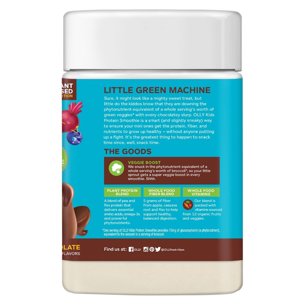 slide 4 of 4, Olly Kids Smoothie Protein Powder - Chipper Chocolate, 16.8 oz