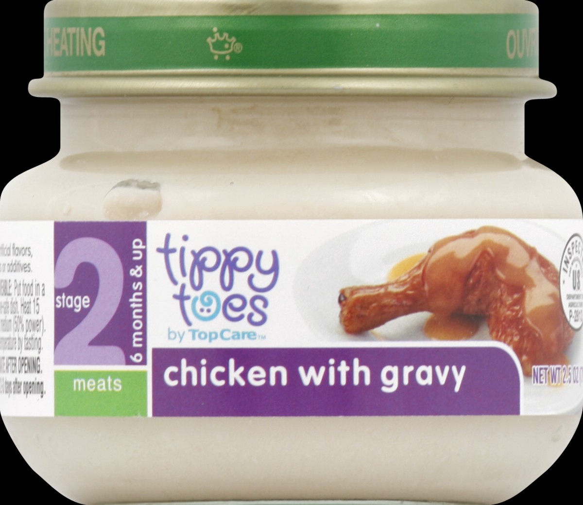 slide 5 of 6, Tippy Toes Chicken With Gravy Baby Food, 2.5 oz