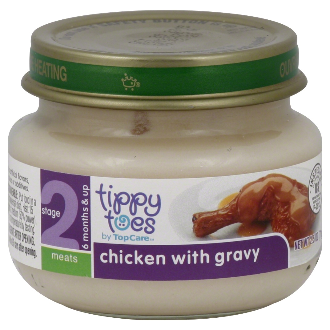 slide 1 of 6, Tippy Toes Chicken With Gravy Baby Food, 2.5 oz