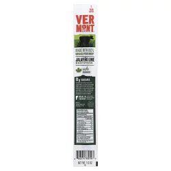 Vermont Smoke & Cure Meat Sticks Jalapeno Lime Grass Fed