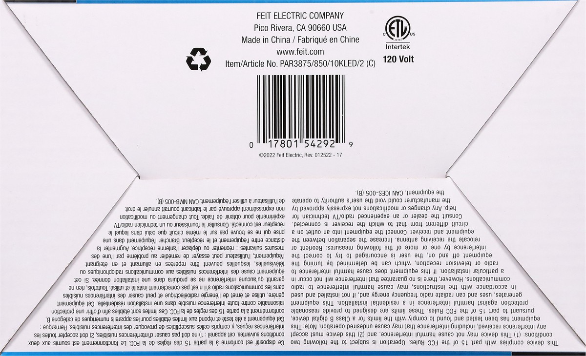 slide 7 of 13, Feit Electric 75 Watts LED Daylight Flood Bulbs 2 ea, 2 ct