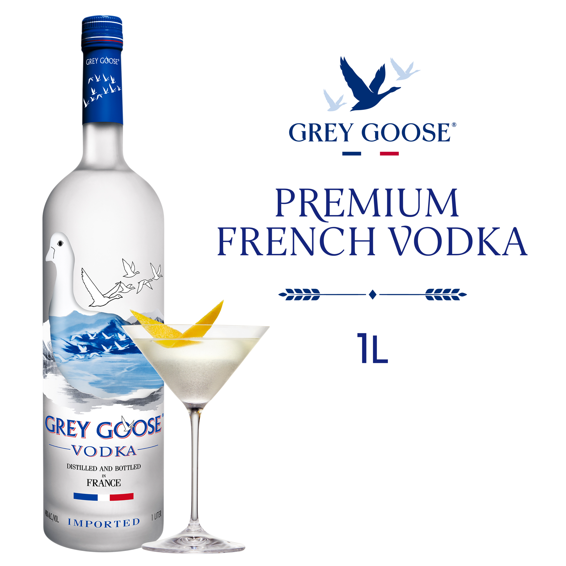 slide 1 of 5, Grey Goose Vodka 1 lt, 1 liter