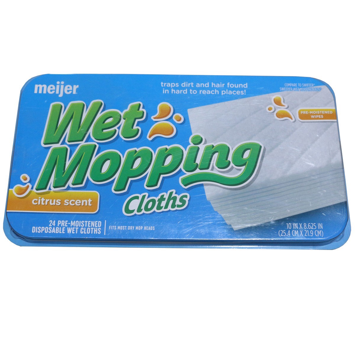slide 1 of 17, Meijer Wet Mopping Citurs Scent Cloths Refil, 24 ct