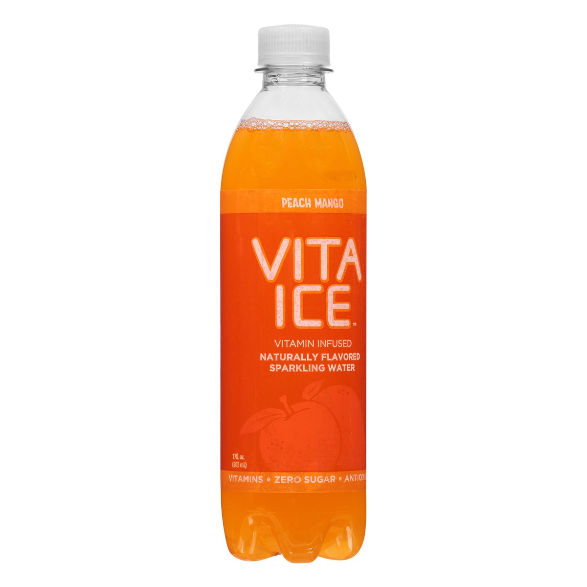 slide 6 of 9, Vita Ice Sparkling Water, Zero Sugar, Peach Mango, Vitamin Infused- 17 oz, 17 oz