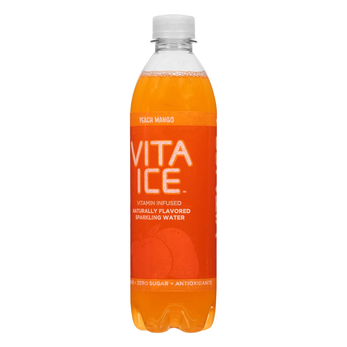 slide 5 of 9, Vita Ice Sparkling Water, Zero Sugar, Peach Mango, Vitamin Infused- 17 oz, 17 oz