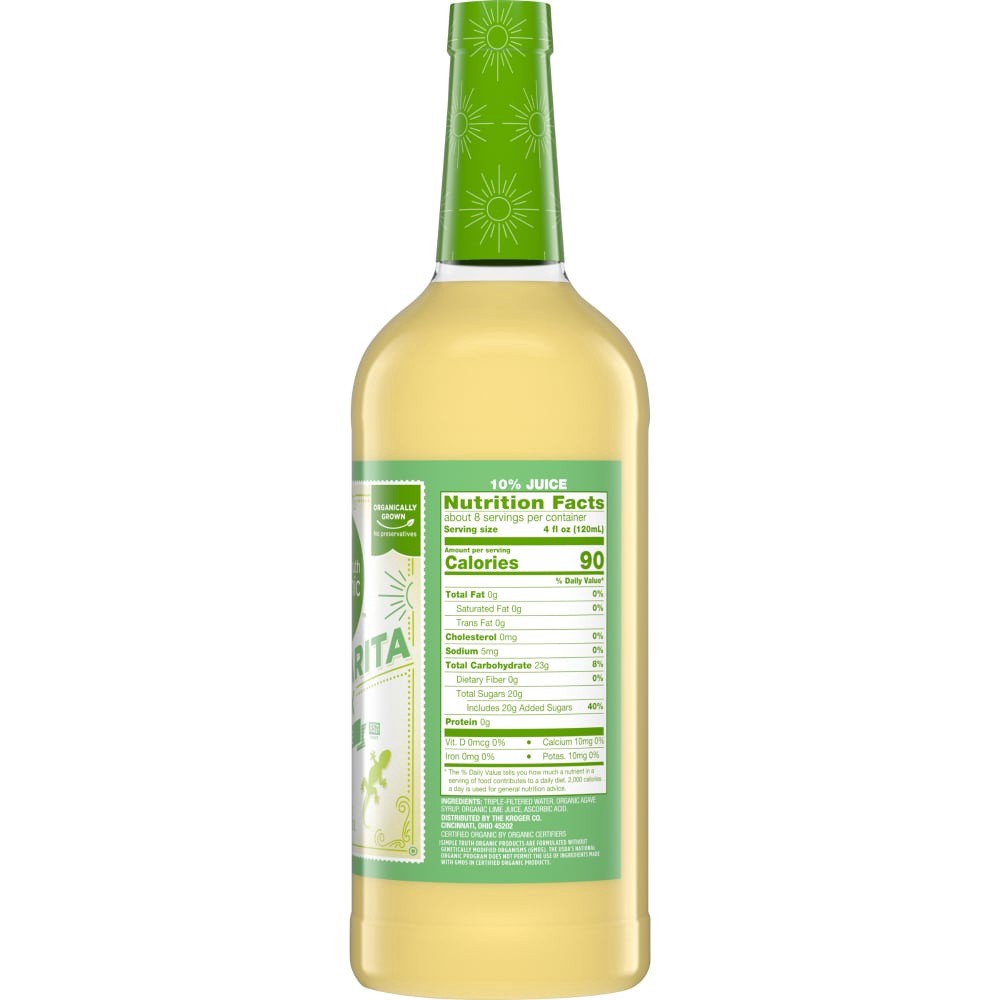 slide 3 of 3, Simple Truth Organic Lime Margarita Mix - 33.8 fl oz, 33.8 fl oz