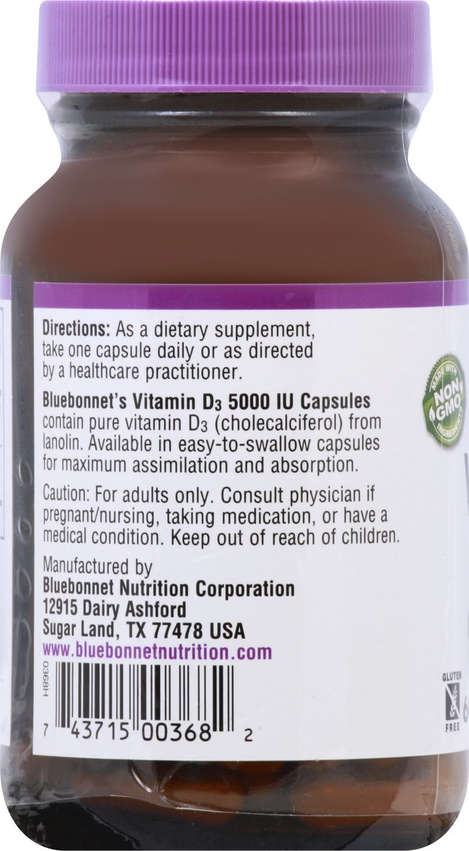 slide 4 of 10, Bluebonnet Nutrition Vitamin D3 60 ea, 60 ct