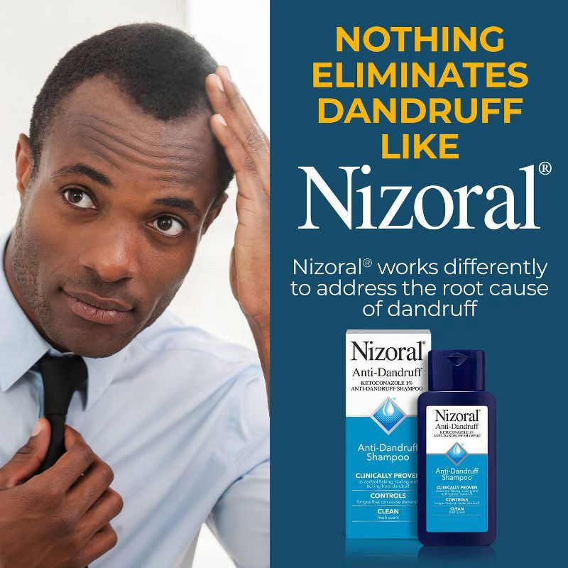 slide 4 of 10, Nizoral Anti Dandruff Shampoo with 1% Ketoconazole, Clean Fresh Scent - 7 fl oz, 7 fl oz