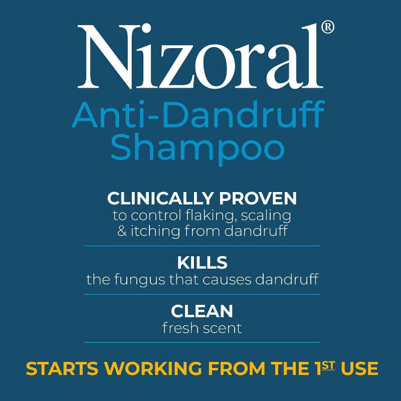 slide 7 of 10, Nizoral Anti Dandruff Shampoo with 1% Ketoconazole, Clean Fresh Scent - 7 fl oz, 7 fl oz