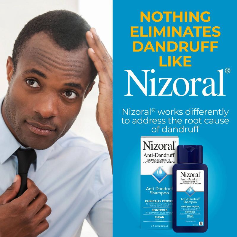 slide 6 of 9, Nizoral Anti Dandruff Shampoo with 1% Ketoconazole, Clean Fresh Scent - 7 fl oz, 7 fl oz