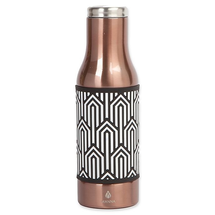 slide 1 of 1, Manna Moxie Double Wall Stainless Steel Water Bottle with PVC Wrap - Copper, 20 oz