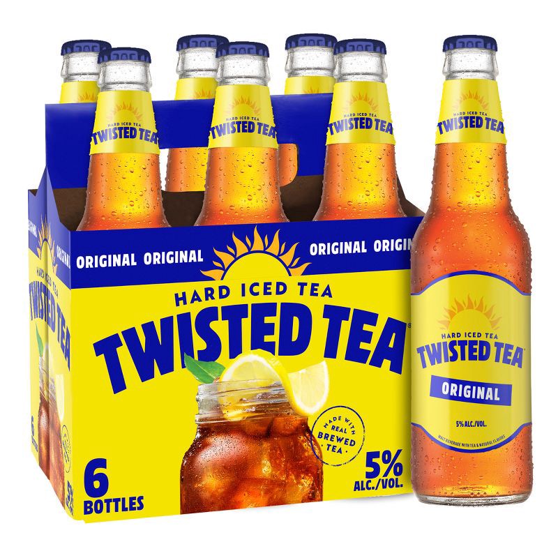 slide 8 of 10, Twisted Tea Original Hard Iced Tea - 6pk/12 fl oz Bottles, 6 ct; 12 fl oz