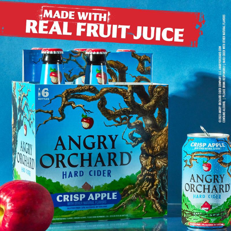 slide 8 of 8, Angry Orchard Crisp Apple Hard Cider - 6pk/12 fl oz Bottles, 6 ct; 12 fl oz