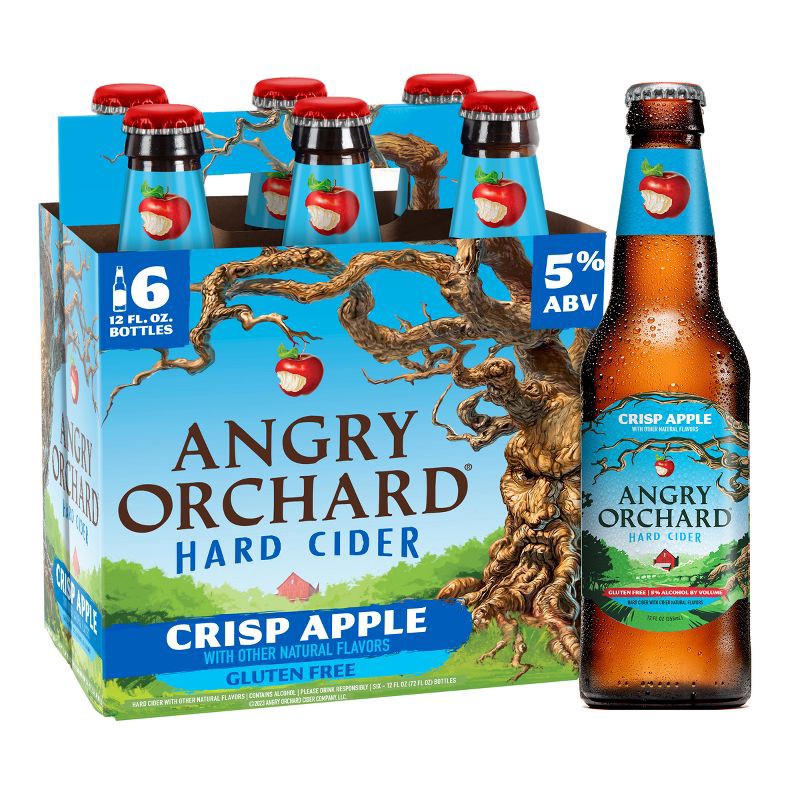 slide 1 of 8, Angry Orchard Crisp Apple Hard Cider - 6pk/12 fl oz Bottles, 6 ct; 12 fl oz