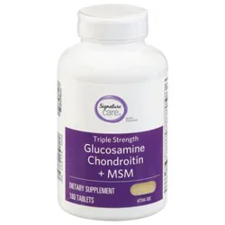 Signature Select/care Glucosamine Chondroitin Msm Dietary Supplement Coated Caplets - 180 Count