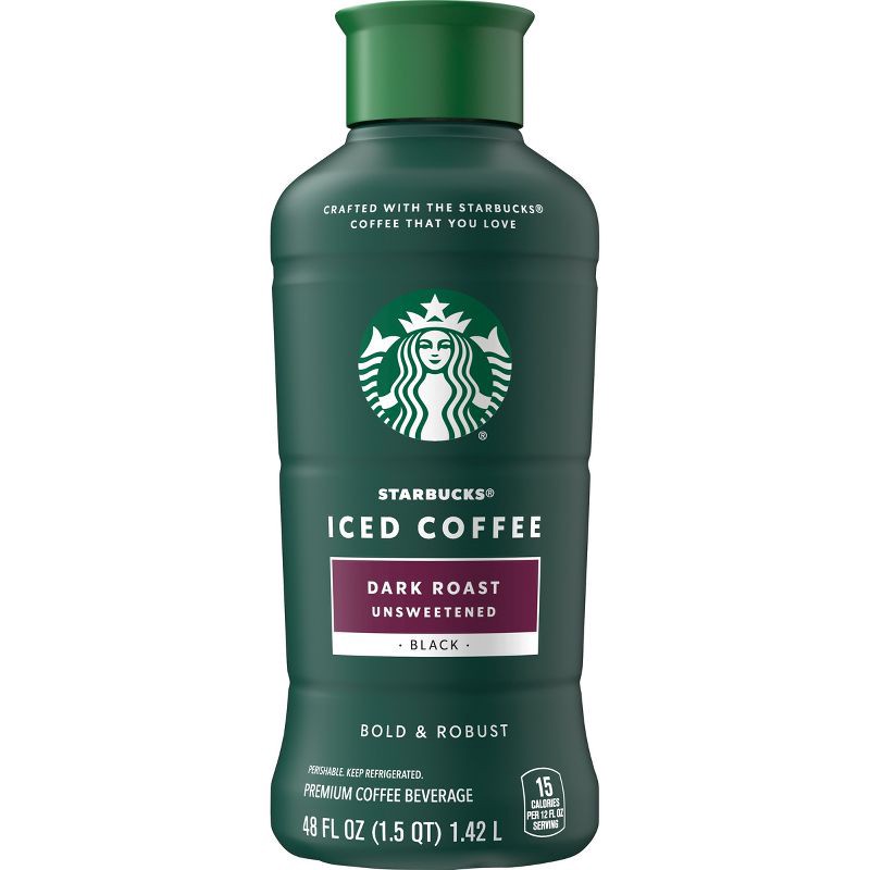 slide 1 of 6, Starbucks Discoveries Starbucks Unsweetened Dark Roast Iced Coffee - 48 fl oz, 48 fl oz