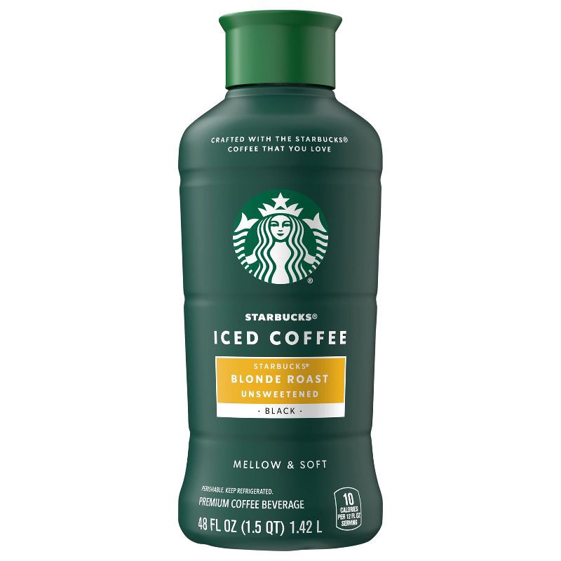 slide 1 of 4, Starbucks Discoveries Starbucks Unsweetened Blonde Roast Iced Coffee - 48 fl oz, 48 fl oz