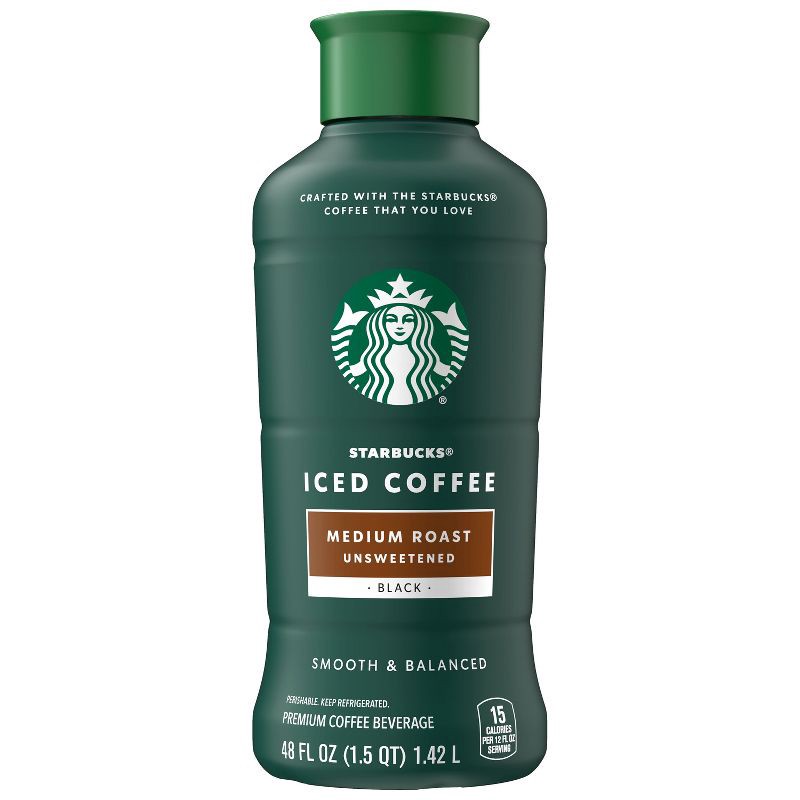 slide 1 of 3, Starbucks Discoveries Starbucks Unsweetened Medium Roast Iced Coffee - 48 fl oz, 48 fl oz