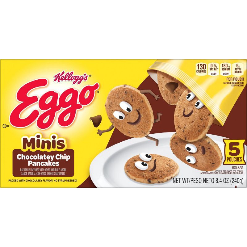 slide 2 of 5, Eggo Bites Pouches Chocolatey Chip Frozen Pancakes - 8.4oz/5ct, 8.4 oz, 5 ct