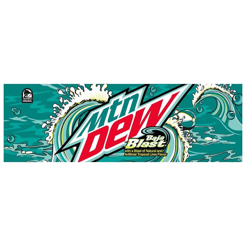 slide 2 of 4, Mtn Dew Mountain Dew Baja Blast - 12pk/12 fl oz Cans, 12 ct; 12 fl oz