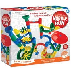 MindWare Marble Run: 70-Piece Ball Run Building Set, Creative Thinking Toy