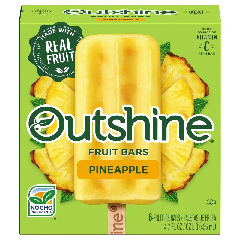 slide 12 of 14, Outshine Pineapple Frozen Fruit Bar - 6ct, 6 ct