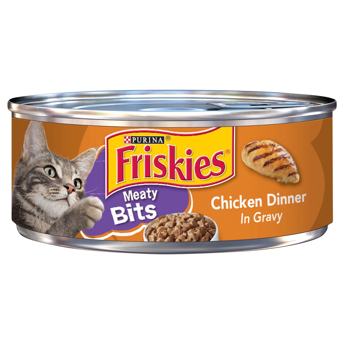 slide 1 of 7, Friskies Purina Friskies Gravy Wet Cat Food, Meaty Bits Chicken Dinner, 5.5 oz