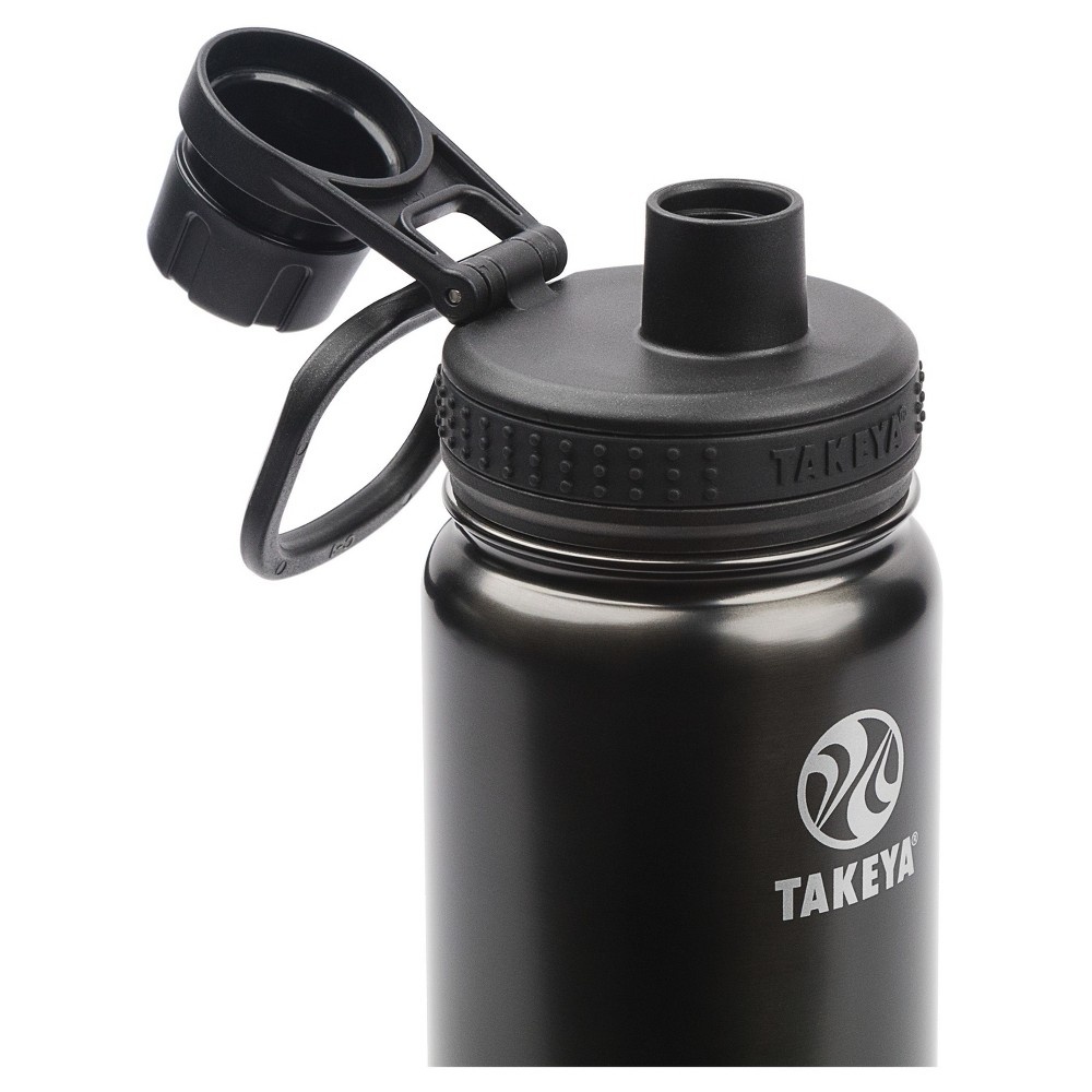 slide 2 of 4, Takeya 18oz Actives Insulated Stainless Steel Water Bottle with Spout Lid - Slate, 1 ct