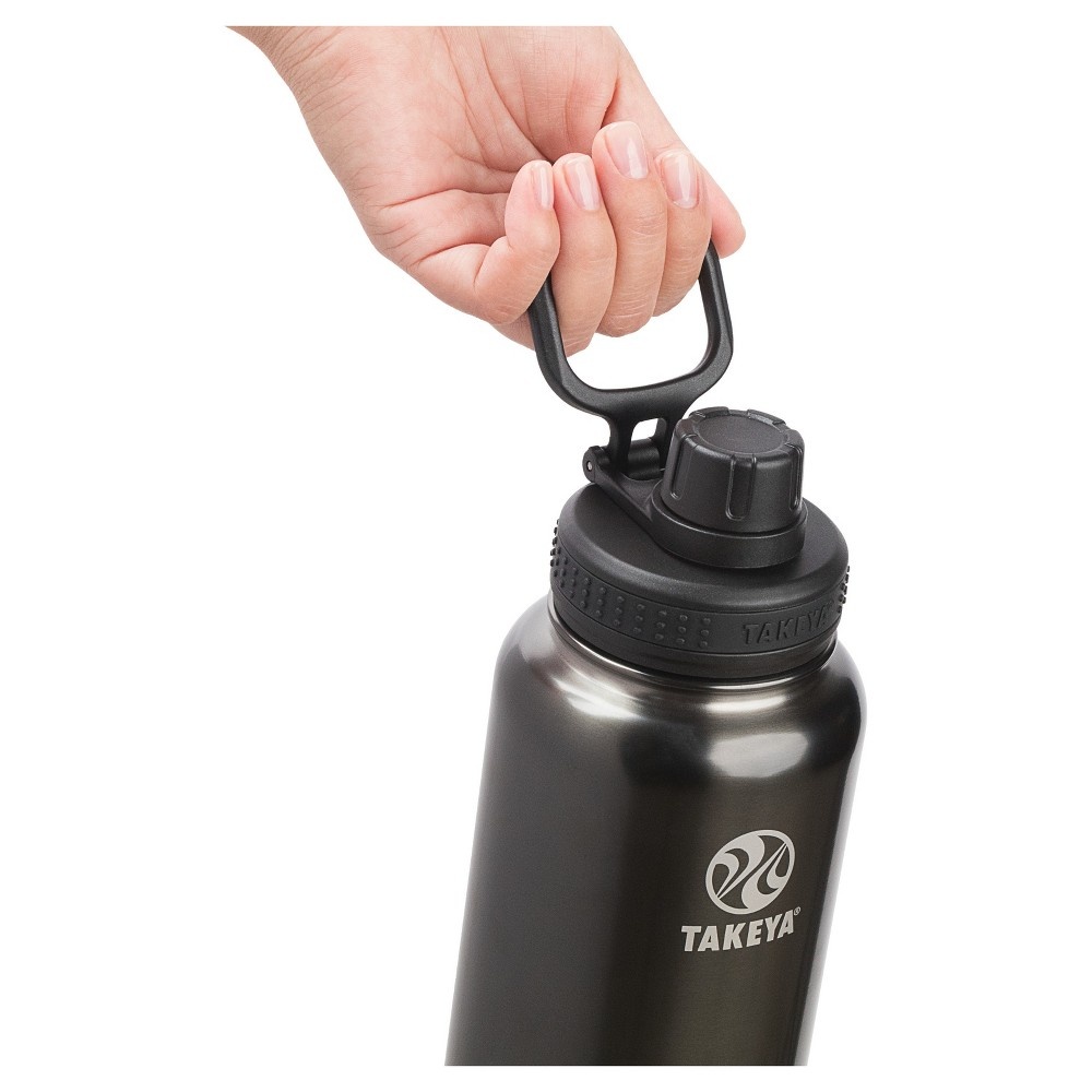 slide 4 of 4, Takeya 18oz Actives Insulated Stainless Steel Water Bottle with Spout Lid - Slate, 1 ct