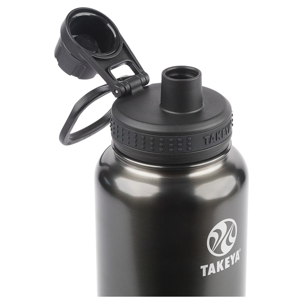 slide 2 of 5, Takeya 32oz Actives Insulated Stainless Steel Water Bottle with Spout Lid - Slate, 1 ct