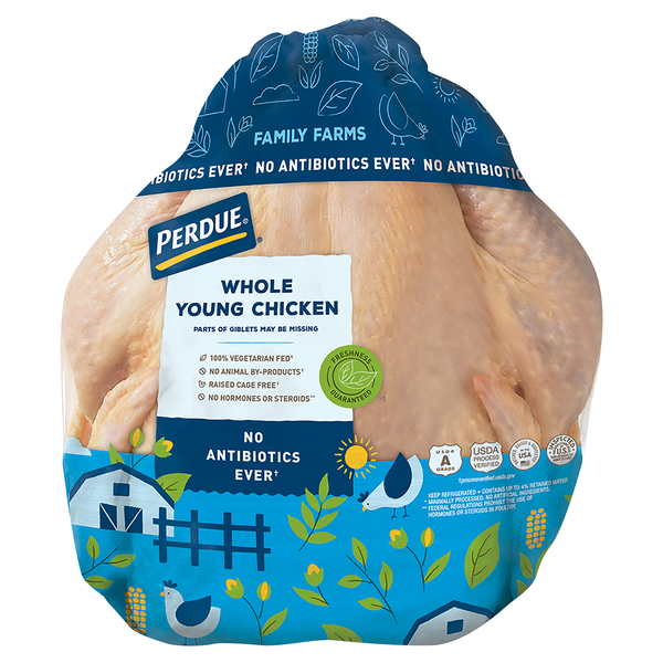 slide 1 of 1, Perdue Young Whole Chicken Fresh, per lb