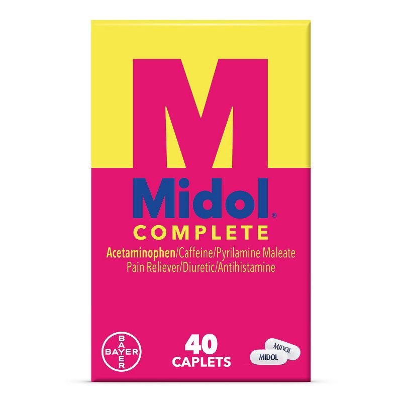 slide 1 of 6, Midol Menstrual Symptom Relief Tablets - Acetaminophen - 40ct, 40 ct