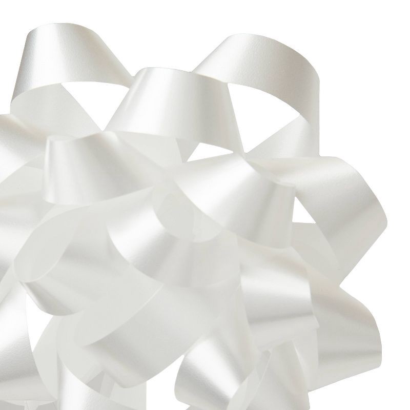 slide 2 of 3, 6" Large White Gift Bow - Spritz™, 1 ct