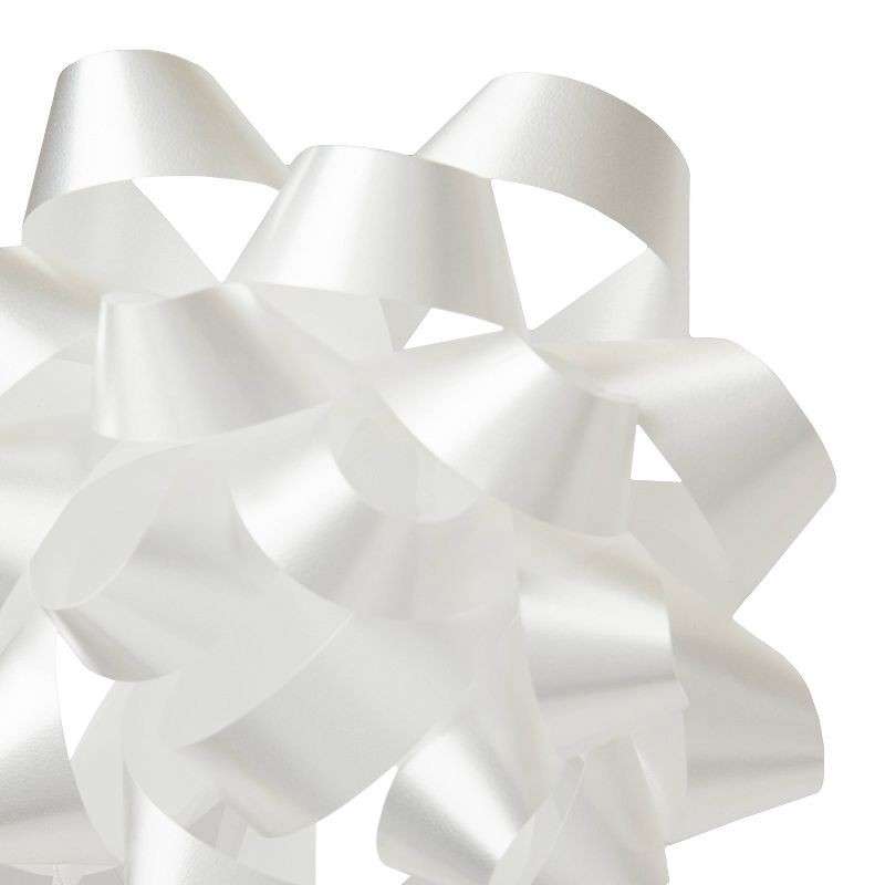 slide 2 of 3, 6" Large White Gift Bow - Spritz™: Giant Present Bow for Gift Wrapping, Baby Shower, Easter, All Occasions, 1 ct