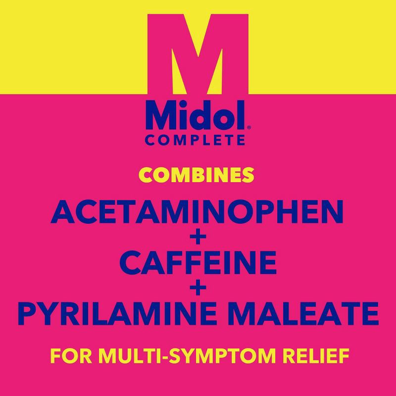 slide 3 of 6, Midol Complete Menstrual Relief Maximum Strength Multi-Symptom Relief Gelcaps - Acetaminophen - 24ct, 24 ct