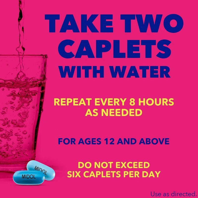 slide 5 of 7, Midol Complete Menstrual Relief Maximum Strength Multi-Symptom Relief Gelcaps - Acetaminophen - 24ct, 24 ct