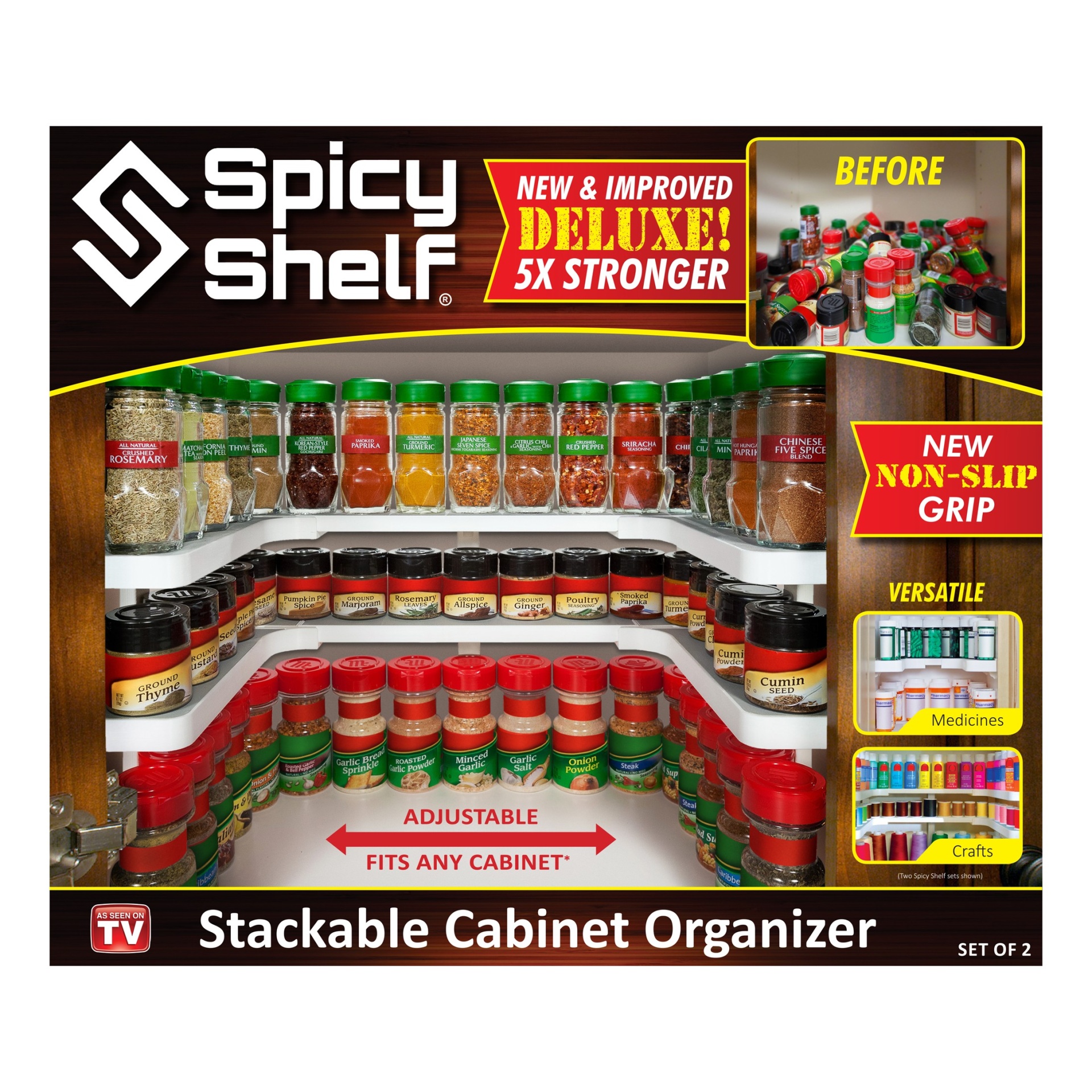 slide 1 of 7, Spice Rack White - Spicy Shelf, 1 ct