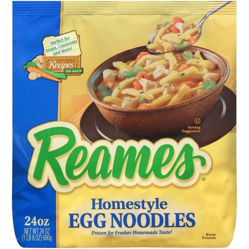 slide 2 of 3, Reames Homestyle Frozen Egg Noodles - 24oz, 24 oz