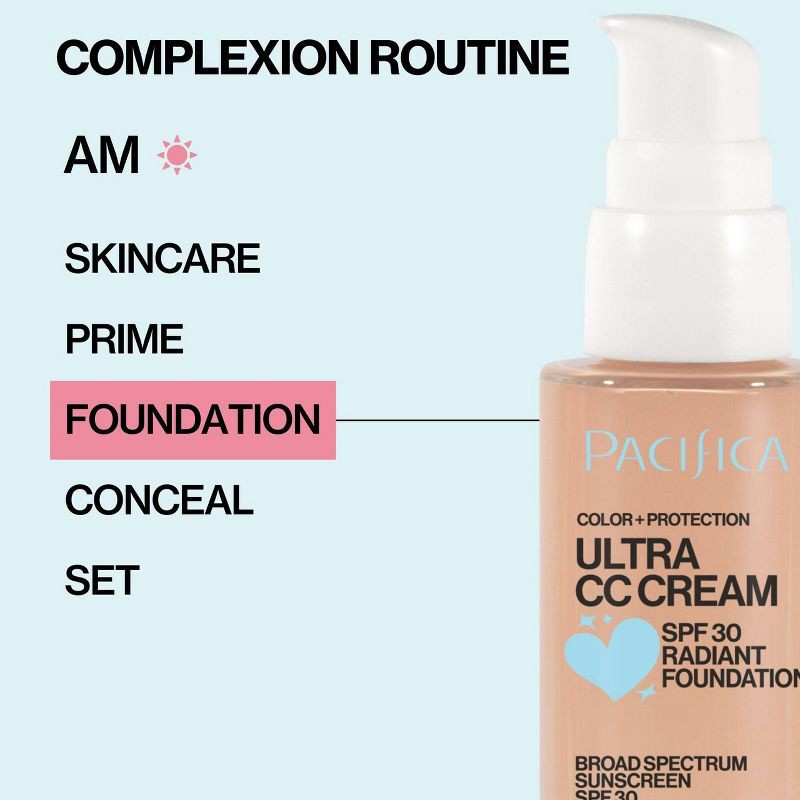 slide 4 of 9, Pacifica Ultra CC Cream Radiant Foundation - Warm/Light - 1 fl oz, 1 fl oz