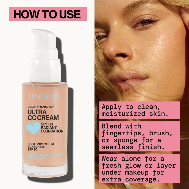 slide 5 of 9, Pacifica Ultra CC Cream Radiant Foundation - Warm/Light - 1 fl oz, 1 fl oz