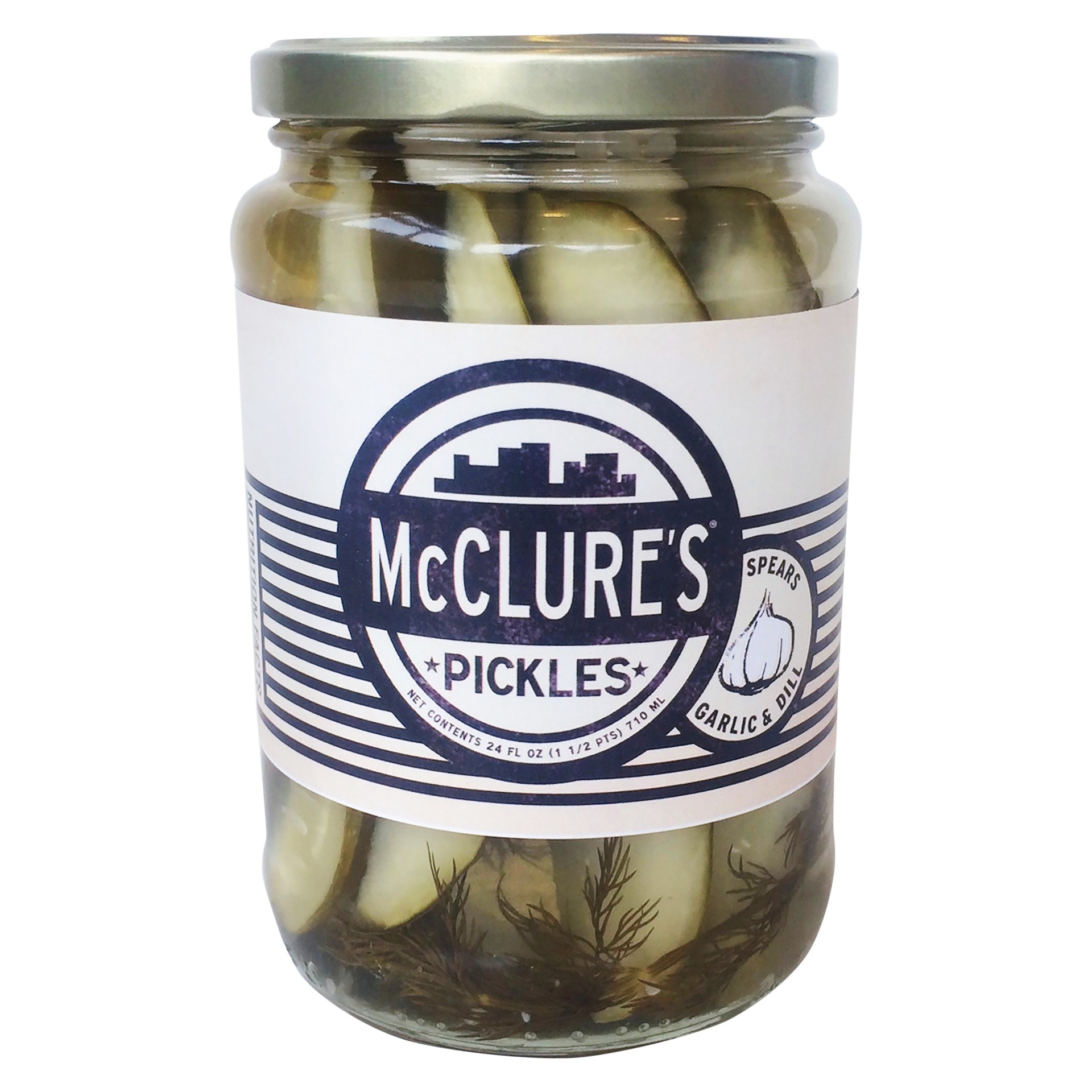 slide 1 of 1, McClure's Garlic Pickles, 24 oz