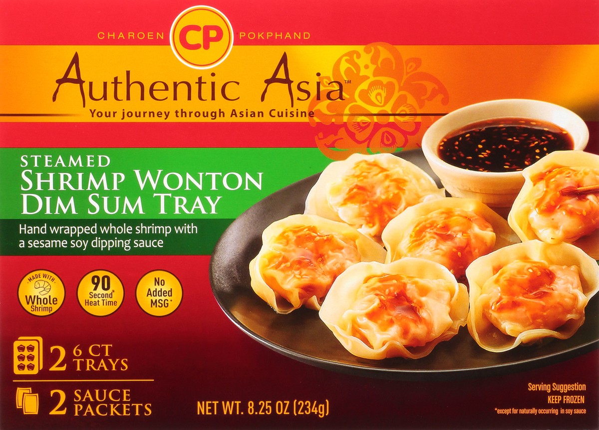 slide 1 of 6, Authentic Asia Steamed Shrimp Wonton Dim Sum Tray 8.25 oz Box, 8.25 oz