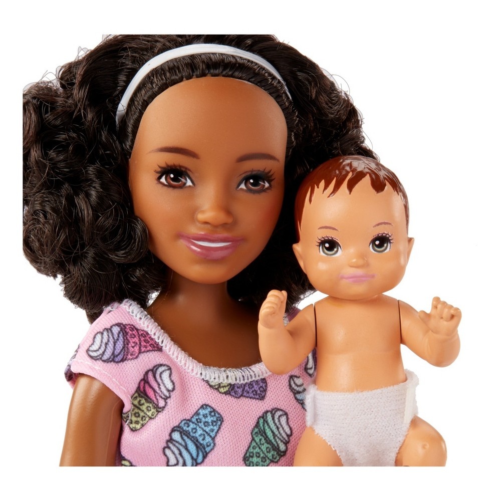 slide 8 of 8, Barbie Skipper Babysitters Inc. Doll And Feeding Playset - Brunette, 1 ct