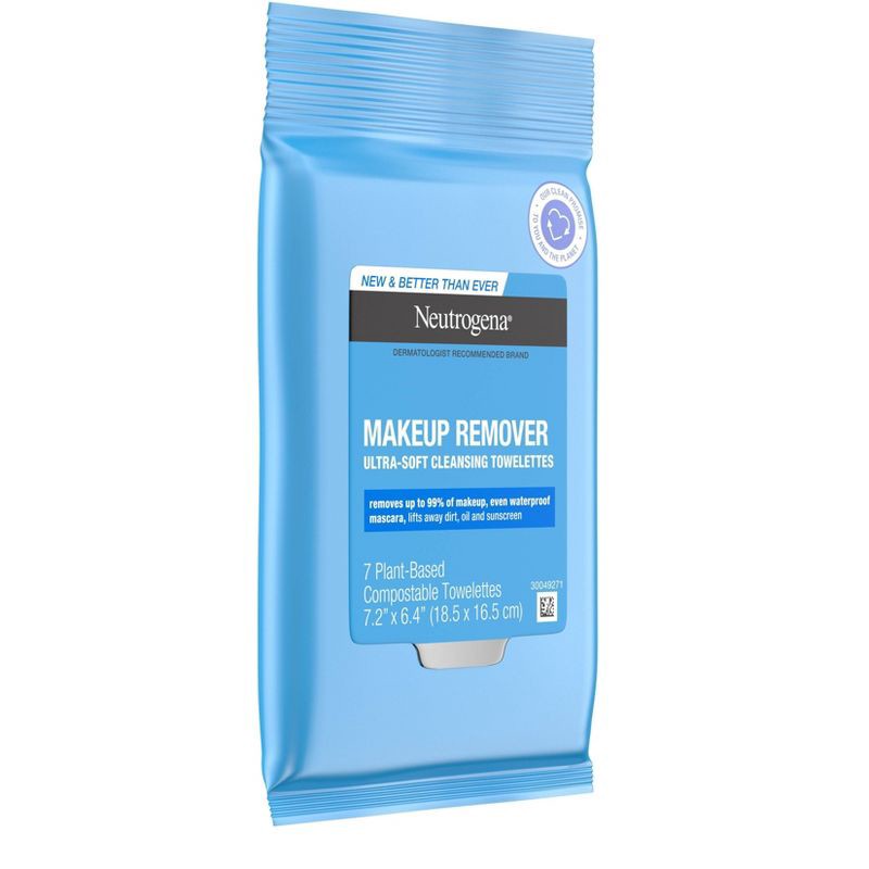 slide 3 of 6, Neutrogena Facial Cleansing Makeup Remover Wipes - Travel Size - 7ct, 7 ct